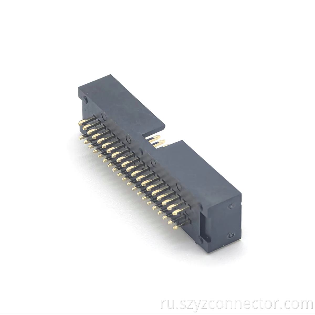 1.27*2.54mm Pitch Box Header Connector 40P Tray Middle Notch Straight 5.6mm Brass Contact Material Nylon Housing for PCB